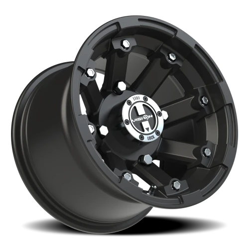 Vision 393 12x8 -10 4x136mm 110.5mm Matte Black