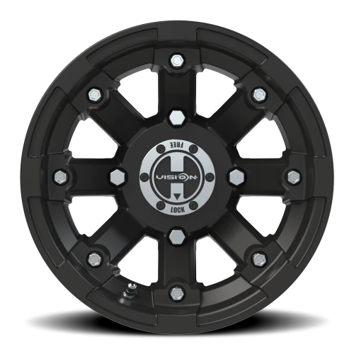 Vision 393 12x8 -10 4x136mm 110.5mm Matte Black