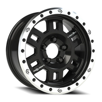 Vision 398 16x7 +0 5x114.3mm 83mm Gloss Black Machined Lip