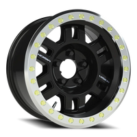 Vision 398 17x8.5 -15 5x114.3mm 83mm Gloss Black Machined Ring