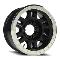 Vision 398 17x8.5 -15 6x139.7mm 110mm Gloss Black Machined Ring