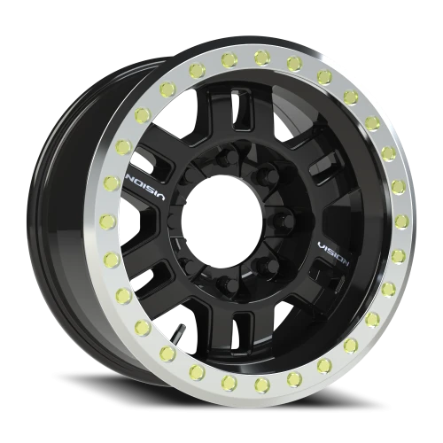 Vision 398 17x8.5 -15 8x170mm 125.2mm Gloss Black Machined Ring