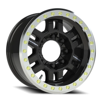 Vision 398 17x8.5 -15 8x165.1mm 130.8mm Gloss Black Machined Ring