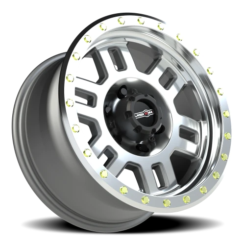 Vision 398 17x8.5 +0 6x139.7mm 106.2mm Machined Machined Machined Beadlock Ring