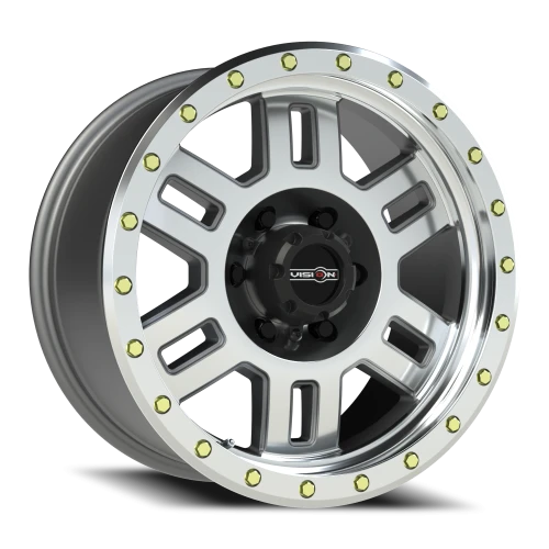 Vision 398 18x9 +18 6x139.7mm 106.2mm Machined Machined Machined Beadlock Ring
