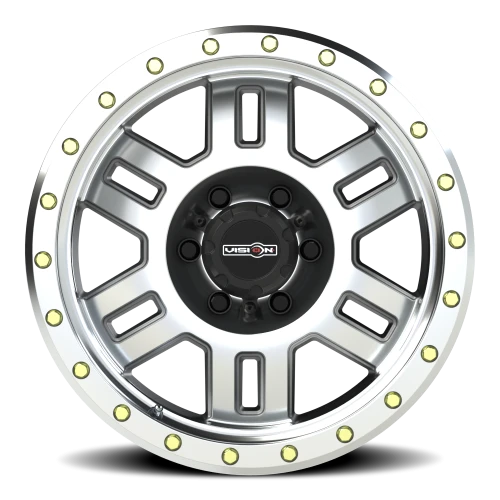 Vision 398 18x9 +18 6x139.7mm 106.2mm Machined Machined Machined Beadlock Ring