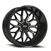 Vision 402 20x10 -25 5x150mm 110.2mm Gloss Black Machined Face