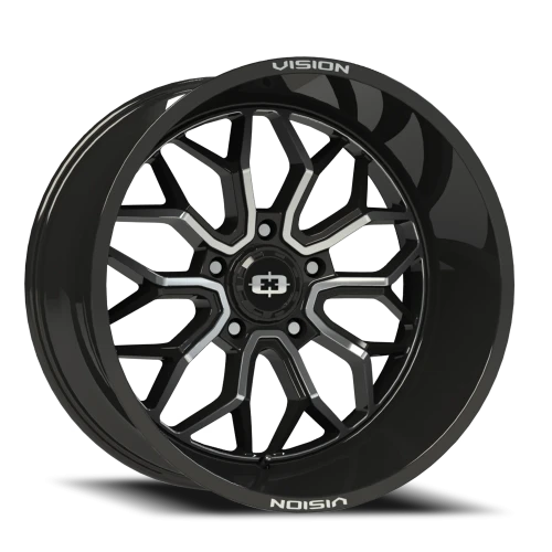 Vision 402 20x9 +12 5x139.7mm 108mm Gloss Black Machined Face