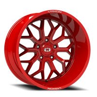 Vision 402 20x9 +10 5x127mm 78.1mm Red Tint Milled Spokes