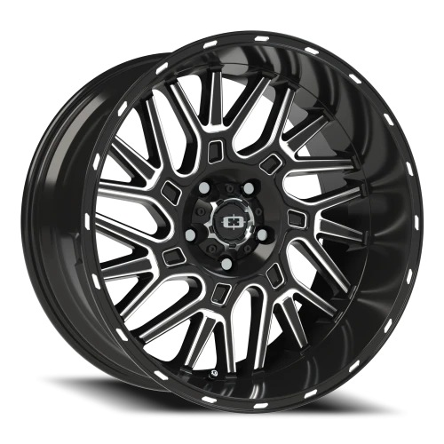 Vision 404 20x10 -25 5x127mm 78.1mm Gloss Black Milled Spoke