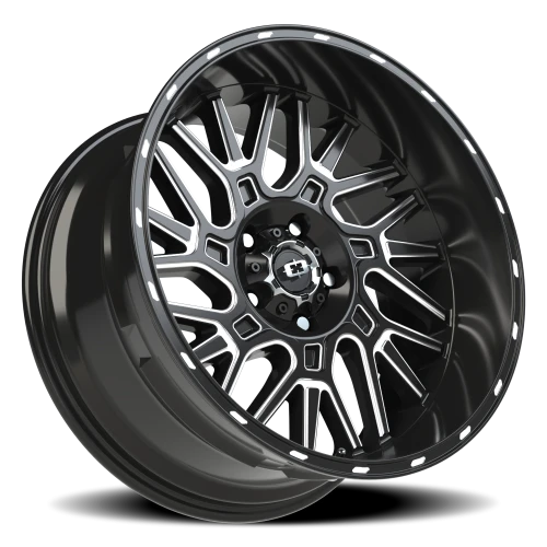 Vision 404 20x10 -25 5x127mm 78.1mm Gloss Black Milled Spoke