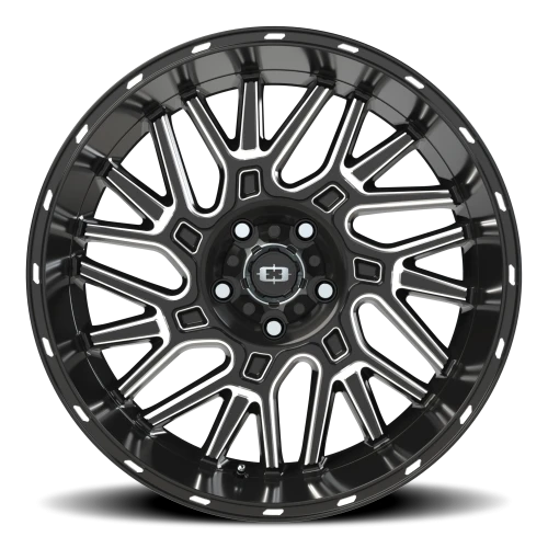 Vision 404 20x10 -25 5x127mm 78.1mm Gloss Black Milled Spoke