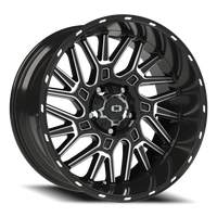Vision 404 20x10 -25 5x139.7mm 108mm Gloss Black Milled Spoke
