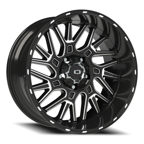 Vision 404 20x10 -25 5x139.7mm 108mm Gloss Black Milled Spoke