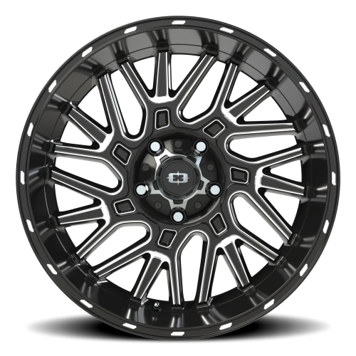 Vision 404 20x10 -25 5x139.7mm 108mm Gloss Black Milled Spoke