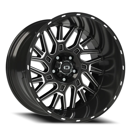 Vision 404 20x12 -51 5x127mm 78.1mm Gloss Black Milled Spoke