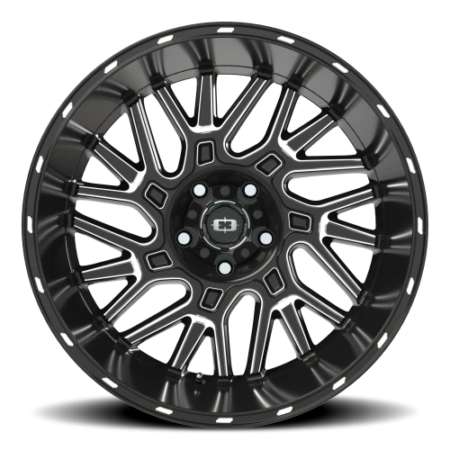 Vision 404 20x12 -51 5x127mm 78.1mm Gloss Black Milled Spoke