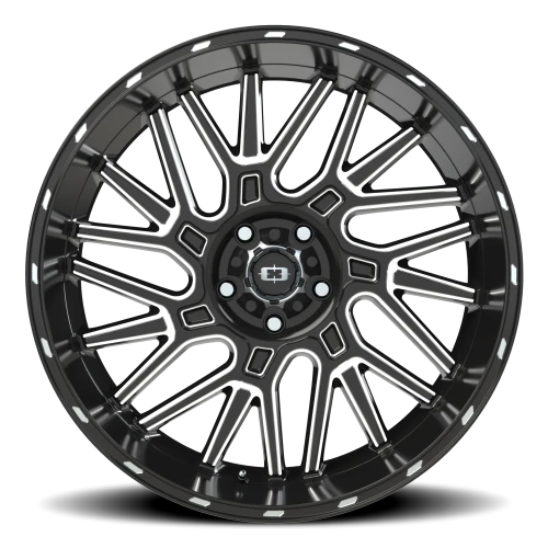 Vision 404 22x10 -19 5x127mm 78.1mm Gloss Black Milled Spoke