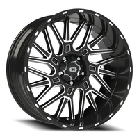 Vision 404 22x10 -19 5x139.7mm 108mm Gloss Black Milled Spoke