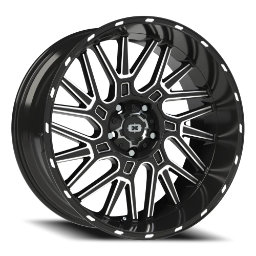 Vision 404 22x10 -19 5x139.7mm 108mm Gloss Black Milled Spoke