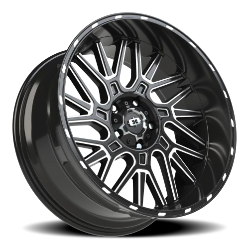 Vision 404 22x10 -19 5x139.7mm 108mm Gloss Black Milled Spoke