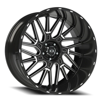 Vision 404 24x12 -51 5x127mm 78.1mm Gloss Black Milled Spoke