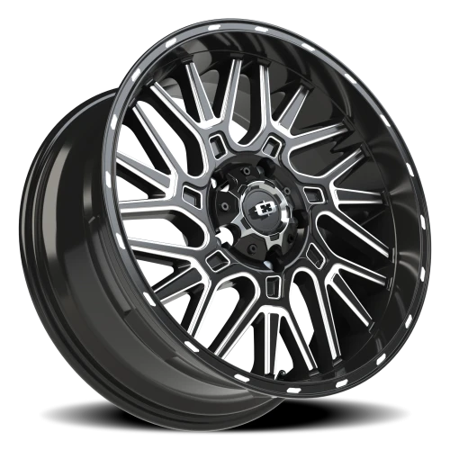 Vision 404 20x9 +12 5x150mm 110.2mm Gloss Black Milled Spoke