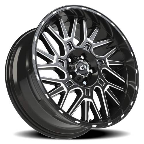 Vision 404 20x9 +10 5x127mm 78.1mm Gloss Black Milled Spoke