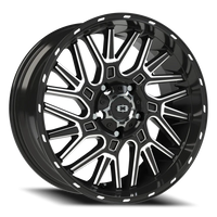 Vision 404 20x9 +12 5x139.7mm 108mm Gloss Black Milled Spoke