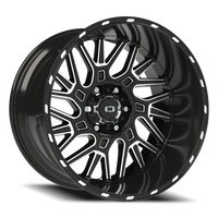 Vision 404 20x12 -51 6x139.7mm 106.2mm Gloss Black Milled Spoke
