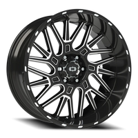 Vision 404 22x10 -19 6x135mm 87.1mm Gloss Black Milled Spoke