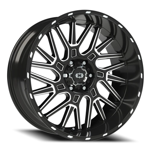 Vision 404 22x10 -19 6x135mm 87.1mm Gloss Black Milled Spoke