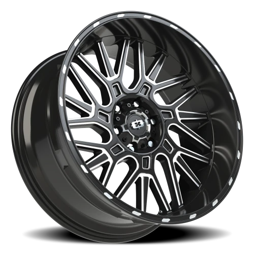 Vision 404 22x10 -19 6x139.7mm 106.2mm Gloss Black Milled Spoke