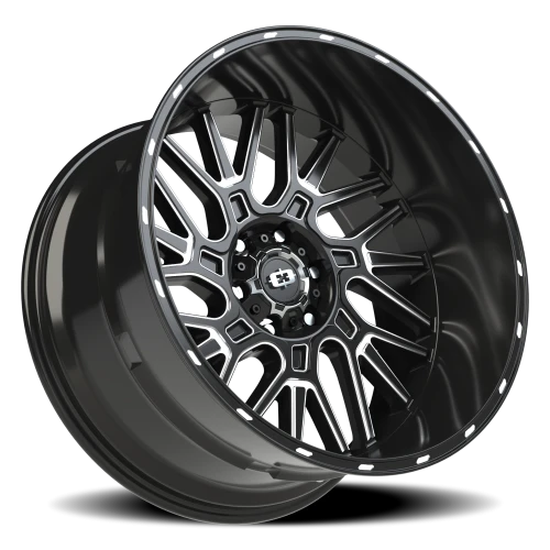 Vision 404 22x12 -51 6x135mm 87.1mm Gloss Black Milled Spoke