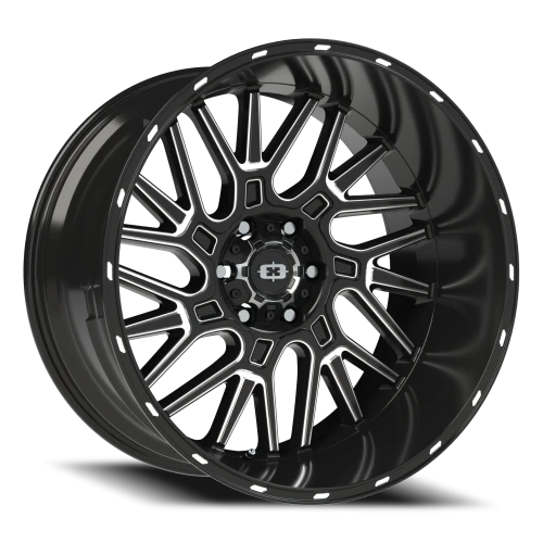 Vision 404 22x12 -51 6x139.7mm 106.2mm Gloss Black Milled Spoke