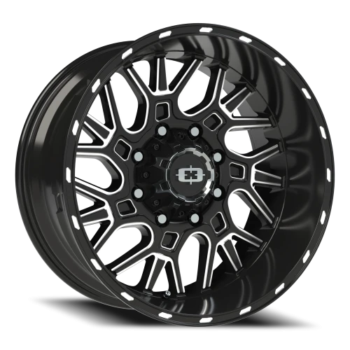 Vision 404 20x10 -25 8x180mm 124.2mm Gloss Black Milled Spoke