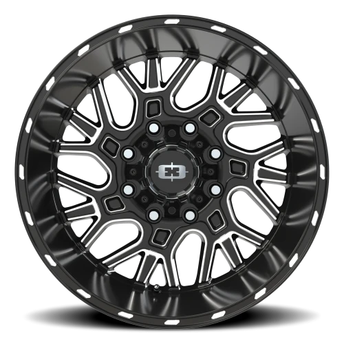 Vision 404 20x12 -51 8x165.1mm 125.2mm Gloss Black Milled Spoke