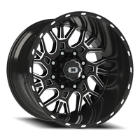 Vision 404 20x12 -51 8x180mm 124.2mm Gloss Black Milled Spoke