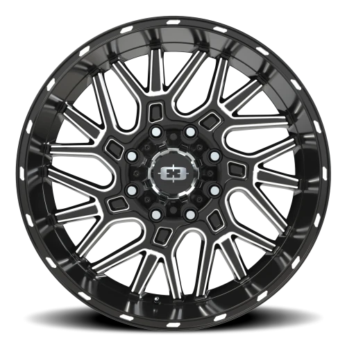 Vision 404 22x10 -19 8x165.1mm 125.2mm Gloss Black Milled Spoke