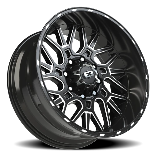 Vision 404 22x10 -19 8x180mm 124.2mm Gloss Black Milled Spoke