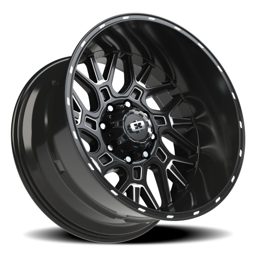 Vision 404 22x12 -51 8x170mm 125.2mm Gloss Black Milled Spoke