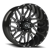 Vision 404 24x12 -51 8x170mm 125.2mm Gloss Black Milled Spoke