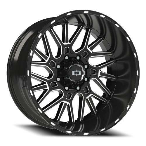 Vision 404 24x12 -51 8x170mm 125.2mm Gloss Black Milled Spoke