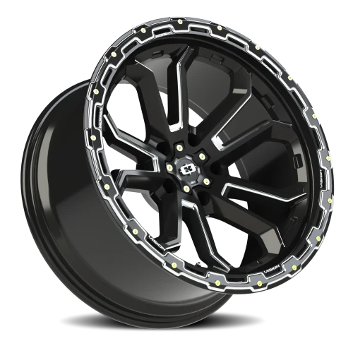 Vision 405 20x10 -25 5x127mm 78.1mm Gloss Black Milled Spoke