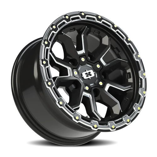 Vision 405 16x8 +0 5x114.3mm 83mm Gloss Black Milled Spoke