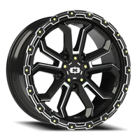 Vision 405 17x8 +30 5x114.3mm 76.1mm Gloss Black Milled Spoke
