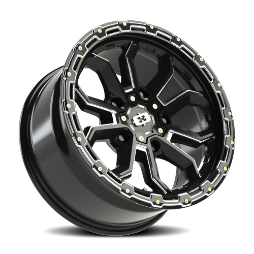 Vision 405 18x9 -12 5x127mm 78.1mm Gloss Black Milled Spoke