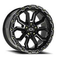 Vision 405 18x9 +12 5x127mm 78.1mm Gloss Black Milled Spoke