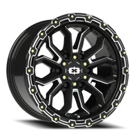 Vision 405 17x9 +12 6x139.7mm 106.2mm Gloss Black Milled Spoke