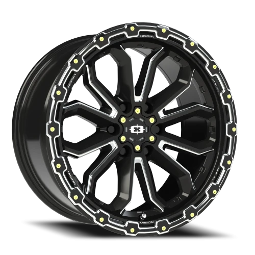 Vision 405 18x9 +12 6x135mm 87.1mm Gloss Black Milled Spoke